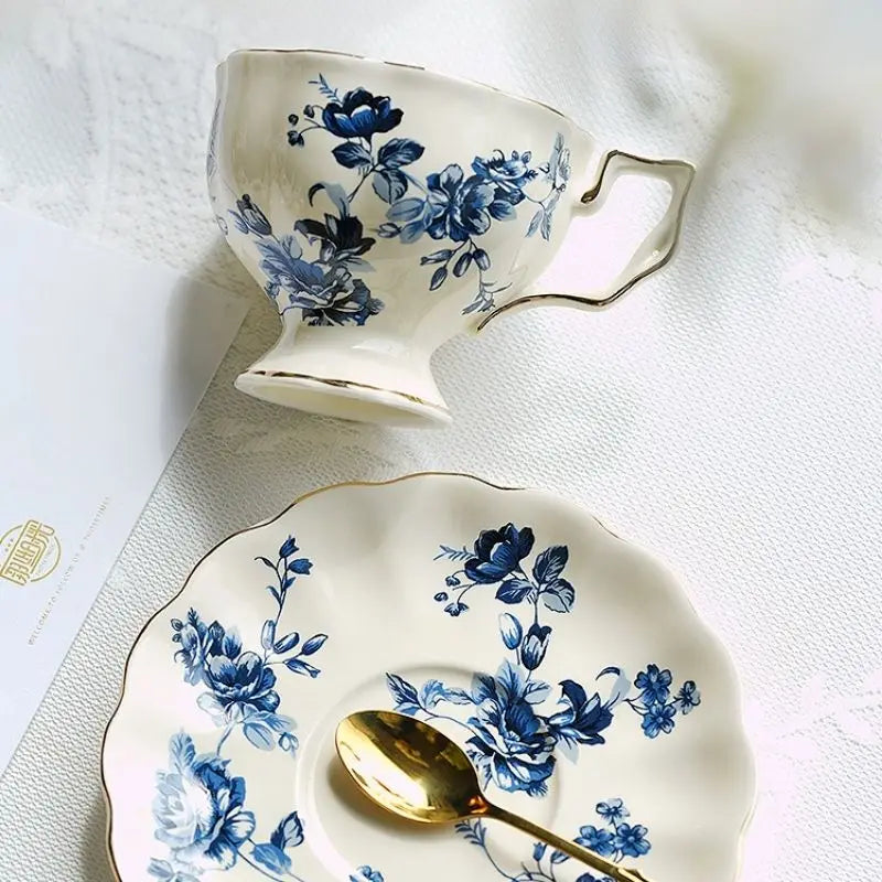 Vintage Vignette - Colección de té de la tarde de lujo con plato decorativo