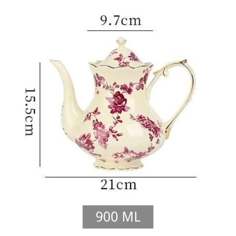 Vintage Vignette - Colección de té de la tarde de lujo con plato decorativo