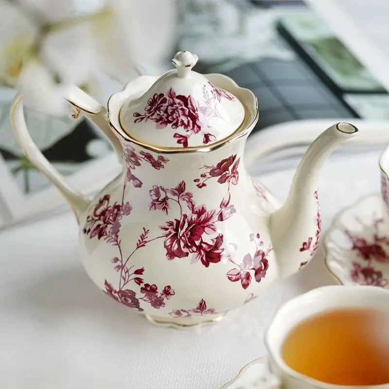 Vintage Vignette - Colección de té de la tarde de lujo con plato decorativo