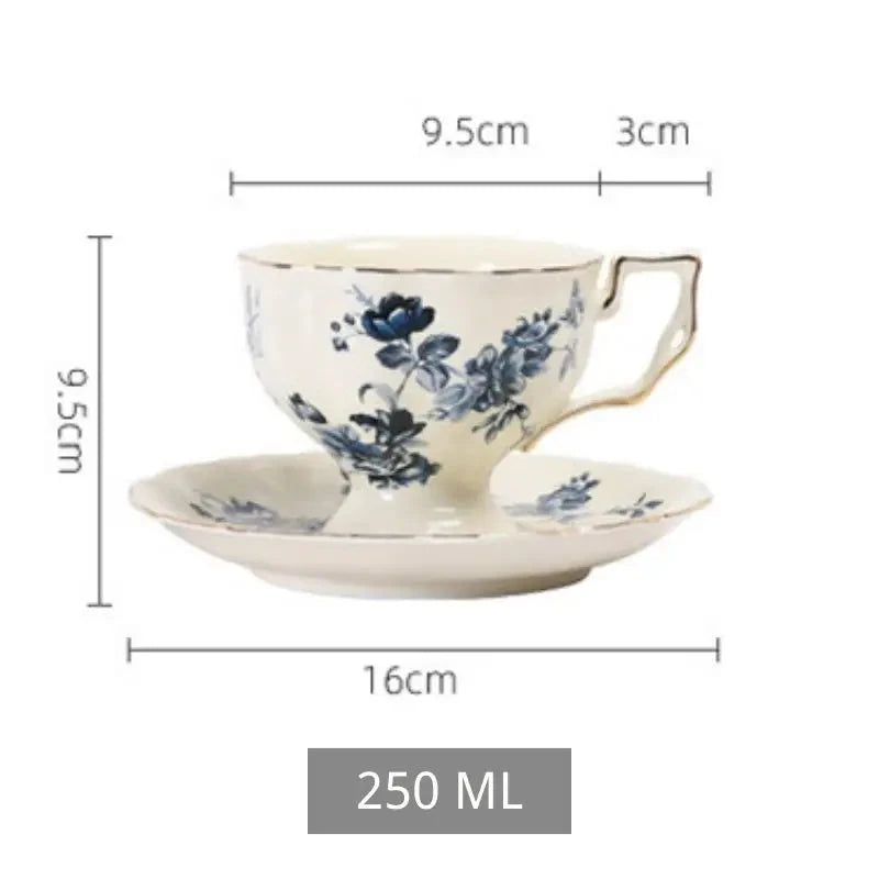 Vintage Vignette - Colección de té de la tarde de lujo con plato decorativo
