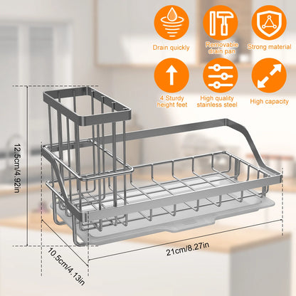 SinkMaster – Removable Kitchen Sink Organizer & Brush Holder