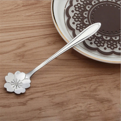 Floral Savor - Stainless Steel Teaspoon Collection in Silver and Gold