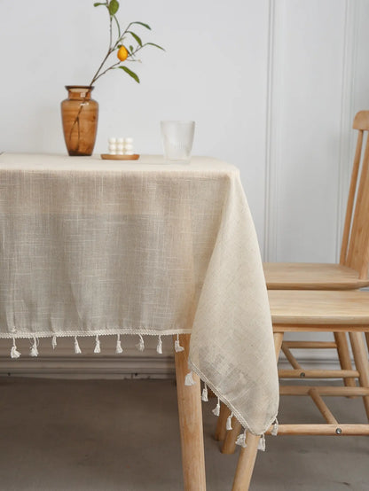 Versatile Elegance - Rectangle Linen Table Cloth for Parties and Dining