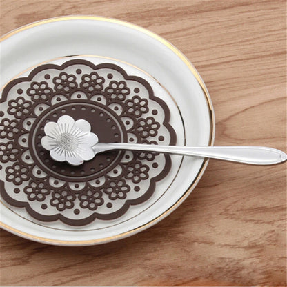Floral Savor - Stainless Steel Teaspoon Collection in Silver and Gold