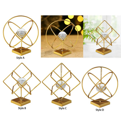 Geometric Muse - Nordic Metal Abstract Sculpture for Desk Decor
