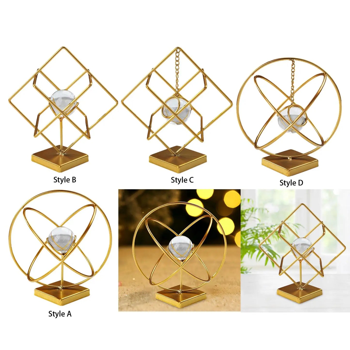Geometric Muse - Nordic Metal Abstract Sculpture for Desk Decor
