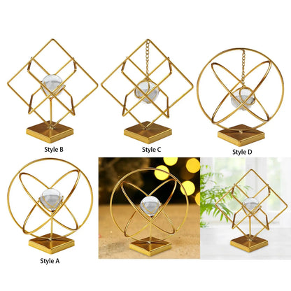 Geometric Muse - Nordic Metal Abstract Sculpture for Desk Decor