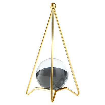 Nordic Radiance - Luxury Metal and Crystal Ball Ornament for Stylish Interiors