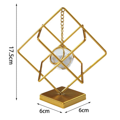Geometric Muse - Nordic Metal Abstract Sculpture for Desk Decor